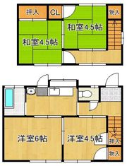 若園松永貸家の間取り画像