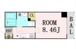 R SQUARE 東天満の間取り画像