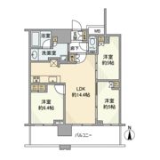 プラウドタワー武蔵小杉の間取り画像