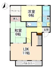 フォブール文化の森Aの間取り画像