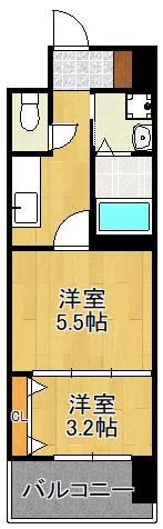 ギャラン中央の間取り画像