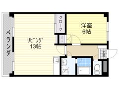 日宝グランディ中島の間取り画像