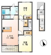Grand Court Ⅱの間取り画像