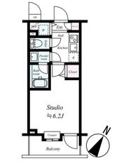 グランド・ガーラ桜木町駅前の間取り画像