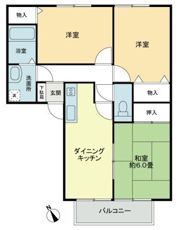 フォブール龍雲Bの間取り画像