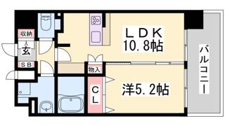 プレサンスKOBEアモーレの間取り画像