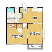 田山ハイツ B棟の間取り画像