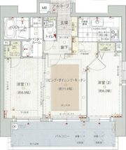 エステムプラザ梅田茶屋町IIエアパークスの間取り画像
