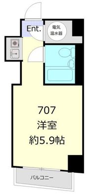 ハイツ芝大門の間取り画像