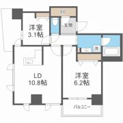クロスレジデンス大阪新町の間取り画像