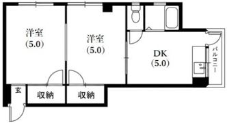 駒ヶ林シーサイドハイツの間取り画像