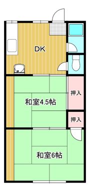 若松コーポの間取り画像