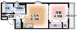 クレアール大久保町の間取り画像