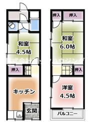 萱島桜園町テラスハウスの間取り画像
