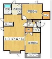 ベルフォートAの間取り画像