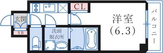 プロヴィスタ神戸三宮EASTの間取り画像