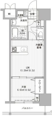 エンクレスト吉塚駅前Ⅱの間取り画像