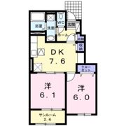 ゼファーしるくの間取り画像