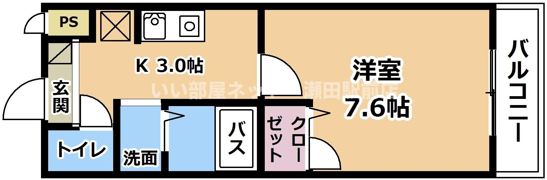 アローハイツの間取り画像