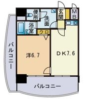 ライオンズマンション天神南の間取り画像