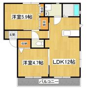 メゾン ボヌールK B棟の間取り画像