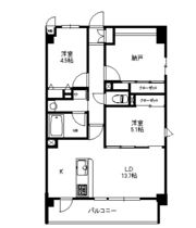 クレール大洲の間取り画像