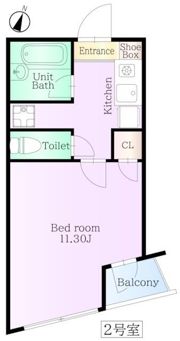 中浜町マンションの間取り画像