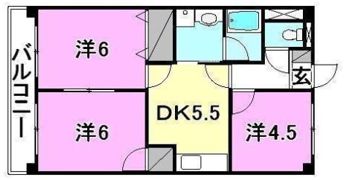 姫原ハイツの間取り画像