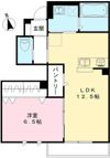 ソレイユ・ル・バン清水Aの間取り画像