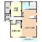朝日ハイムAの間取り画像