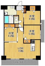 エルザグランツ戸畑千防の間取り画像