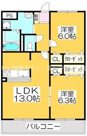 グランビューの間取り画像