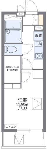 レオパレスフォレ流山の間取り画像