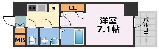 S-RESIDENCE阿波座bouncyの間取り画像