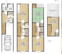 門真市大池町戸建ての間取り画像