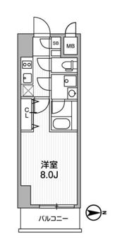 LUNIQ新御徒町Ⅰの間取り画像