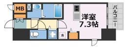 プレサンスタワー北浜の間取り画像