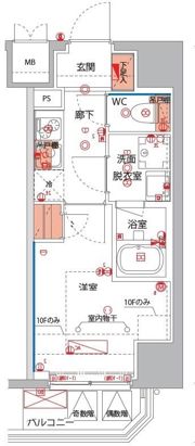 ハーモニーレジデンス横浜大通り公園EIRAKUの間取り画像
