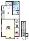 町屋3丁目戸建て2階の間取り画像
