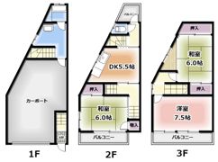 宮前町戸建の間取り画像