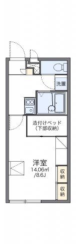 レオパレスアブニール 折立の間取り画像