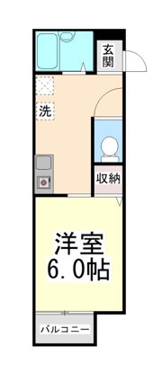 西之町ハイツ Bの間取り画像