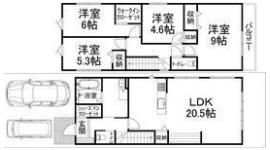 富士見台貸家の間取り画像