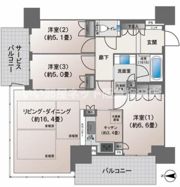 グランドメゾン新梅田タワーTHE CLUB RESIDENCEの間取り画像