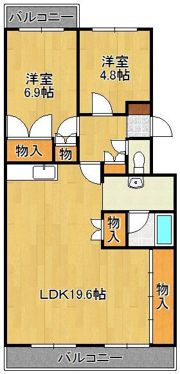 エメラルドマンション南小倉C棟の間取り画像