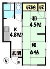 カミヤ荘の間取り画像