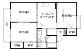 コーポパークサイドC・D棟（東石井）の間取り画像