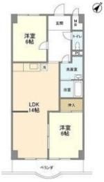 スカイハイツ塚本の間取り画像