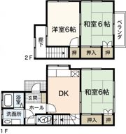 下道貸家Ⅱの間取り画像