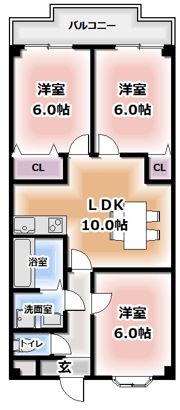 GLANZ三ツ島の間取り画像